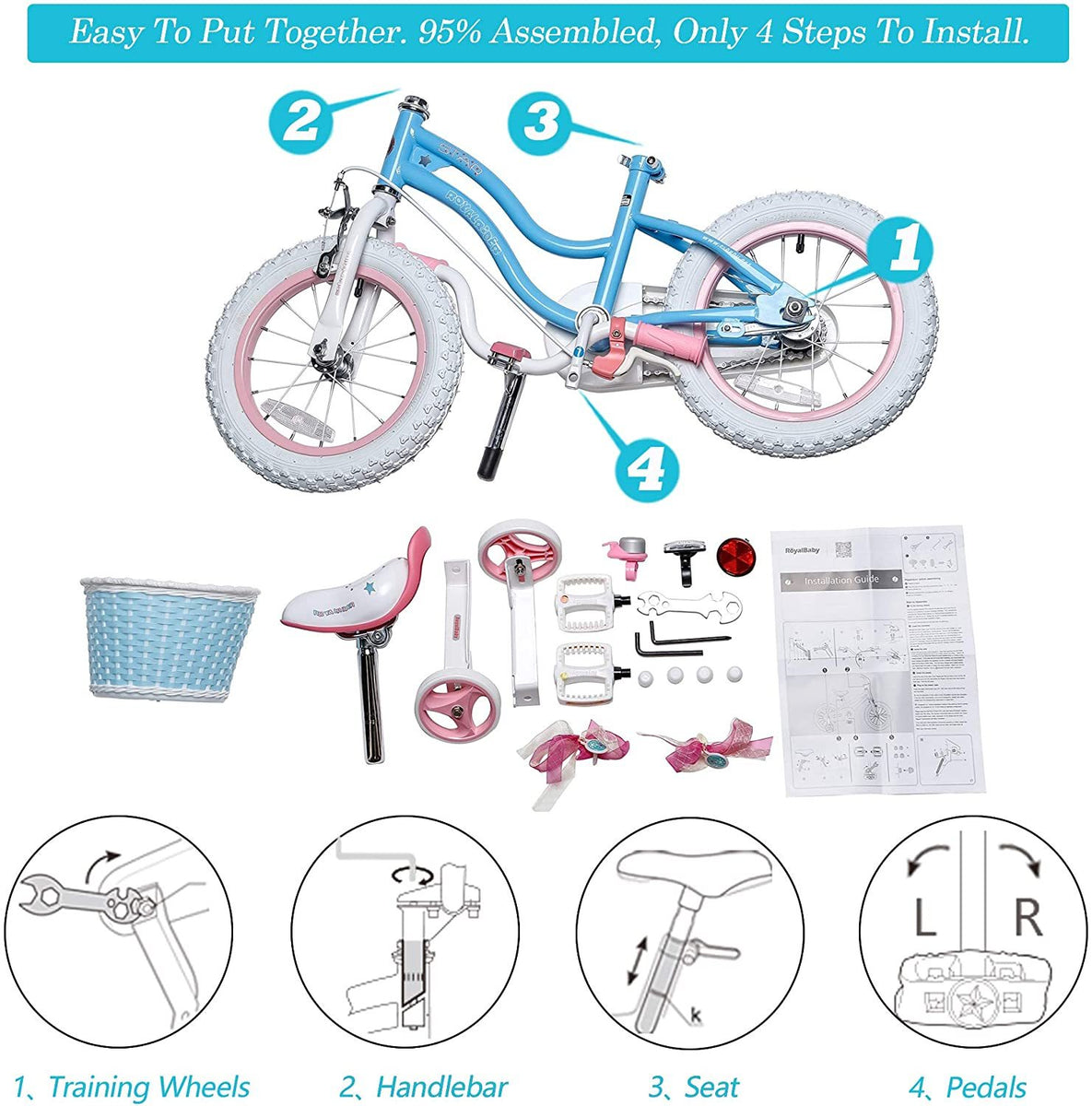 Test vélo enfant Glerc 12 pouces fille, style princesse Test vélo enfant Glerc 12 pouces fille, style princesse