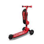 Royalbaby Kids Scooter Boys Girls Ride On Toy Push Brake Adjustable Seat 3 Wheel Red Colour