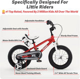 RoyalBaby BMX Freestyle 8th Red Color 12 14 16 18 Inch Sport Kids Bike Training Wheel or Kickstand Bicycle Boys Girls