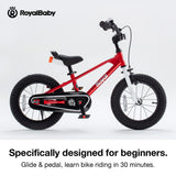 RoyalBaby EZ Kids Bike, 12 - 14 Inch Balance Pedal Convertable Bicycle, Pink | 2-in-1 Switchable, Safer &amp; Easy for Beginners Learn Balancing to Biking, 3-5 Years