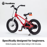 RoyalBaby EZ Kids Bike, 12 - 14 Inch Balance Pedal Convertable Bicycle, Pink | 2-in-1 Switchable, Safer &amp; Easy for Beginners Learn Balancing to Biking, 3-5 Years