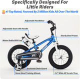 RoyalBaby BMX Freestyle 8th Blue Color 12 14 16 18 Inch Sport Kids Bike Training Wheel or Kickstand Bicycle Boys Girls