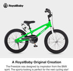 RoyalBaby BMX Freestyle 8th Green Color 12 14 16 18 Inch Sport Kids Bike Training Wheel or Kickstand Bicycle Boys Girls