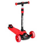 Royalbaby Foldable Adjustable Flasing Wheels Kids Kick Scooter Red Color