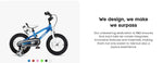 RoyalBaby BMX Freestyle 8th Blue Color 12 14 16 18 Inch Sport Kids Bike Training Wheel or Kickstand Bicycle Boys Girls