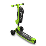 Royalbaby Kids Scooter Boys Girls Ride On Toy Push Brake Adjustable Seat 3 Wheel Green Black Colour