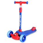 Royalbaby Foldable Adjustable Flasing Wheels Kids Kick Scooter Blue Red Color