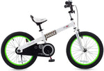 Royalbaby Buttons Kids Bike for Boys and Girls 12 14 16 18 inch, White Green