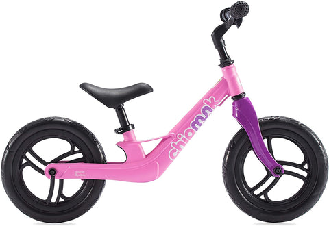 RoyalBaby Chipmunk Kids Balance Bike EVA Tire Kids Toddler Training Bicycle Pink