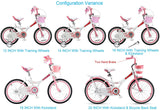 Royalbaby Jenny Princess Girls Kids Bike 12 14 16 18 20 Inch, Pink and White Color