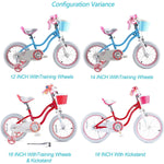 Royalbaby Stargirl Girls Kids Bike 12 14 16 18 Inch, Pink and White Color