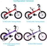 Royalbaby Honey Kids Bike for Boys and Girls 12 14 16 18 inch, Purple White Color