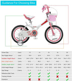 Royalbaby Jenny Princess Girls Kids Bike 12 14 16 18 20 Inch, Pink and White Color