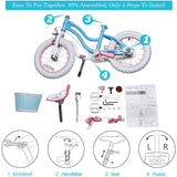 Royalbaby Stargirl Girls Kids Bike 12 14 16 18 Inch, Blue White Color