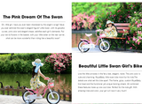 Royalbaby Swan Girls Bike 14 16 18 inch Pink and White color