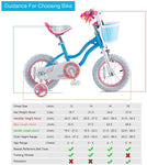 Royalbaby Stargirl Girls Kids Bike 12 14 16 18 Inch, Blue White Color