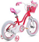 Royalbaby Stargirl Girls Kids Bike 12 14 16 18 Inch, Pink and White Color