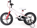 RoyalBaby Space Shuttle Magnesium Alloy Kids Bike for Boys and Girls 14 16 18 Inch, White